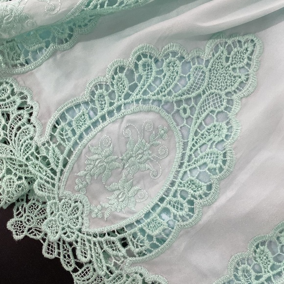 Tobi Teal Lace Mini Skirt - Small - Picture 5 of 10